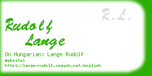 rudolf lange business card